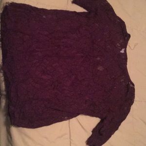 Purple lace blouse